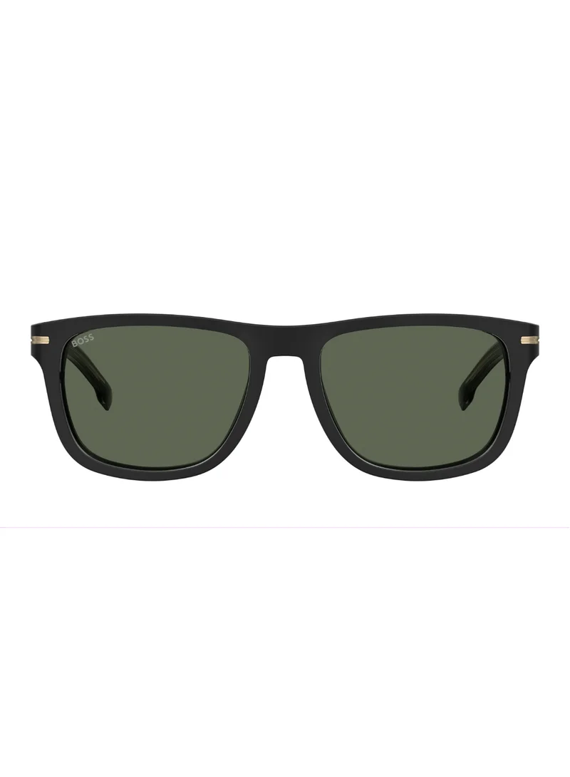 بوس Men's UV Protection Sunglasses Boss 1626/S Black 42.8 - Lens Size: 55 Mm