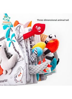 Generic Happy Monkey Three-dimensional Tail Cloth Book Can't Tear Baby Visual Grip Perception Training Toy With Tooth Glue-Color:Teether Doll Cloth Book-puppy (6 Pages, 12 Sides)  - Image 3