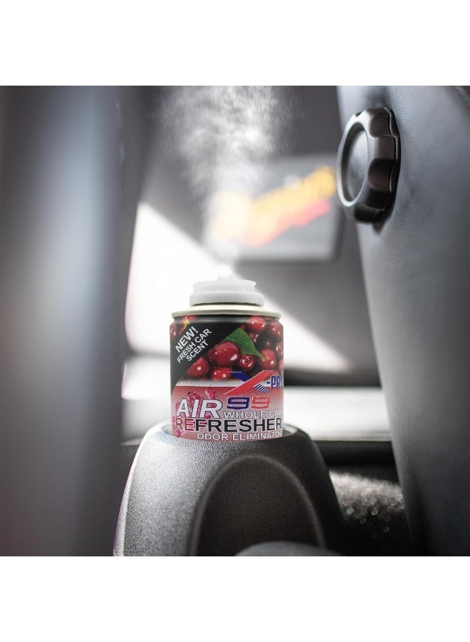 X Pro 99 Combo 2 Pcs Car Interior Air Refresher Spray Cherry Fragrance 200ml AC Vent Cleaner Cabin Odor Remover Long Lasting Fresh Scent Aerosol for Car Dashboard Seat Carpet Interior Freshening Use - XPP-AC200CHE - Image 4