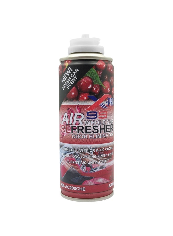 X Pro 99 Combo 2 Pcs Car Interior Air Refresher Spray Cherry Fragrance 200ml AC Vent Cleaner Cabin Odor Remover Long Lasting Fresh Scent Aerosol for Car Dashboard Seat Carpet Interior Freshening Use - XPP-AC200CHE - Image 5