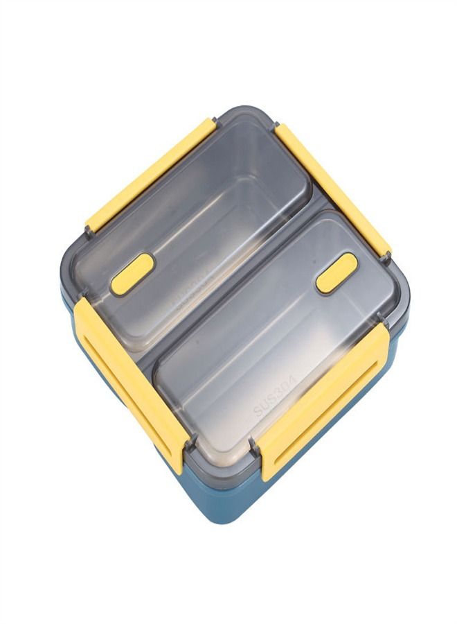 Loquat 304 Stainless Steel Multi Grid Insulated Lunch Box Blue 
