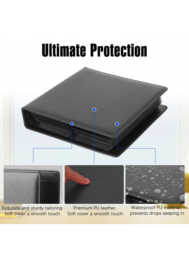 Veicevol - 192 Pockets Photo Album for Fujifilm Instax Wide 300 Camera, Polaroid 600 i-Type Film Album, Extra Large Picture Albums for Polaroid Now OneStep2 OneStep+ Instant Camera, POP Lab Print Camera (black) - Image 1