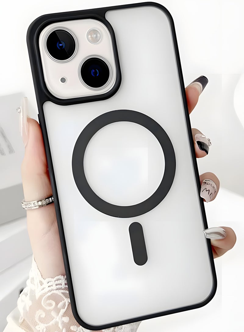 Magsafe Case for iPhone 14 Magsafe Clear Cover Magnetic Wireless Charging Support, Shockproof Protection, Scratch-Resistant for iPhone 14 - Black - Image 2