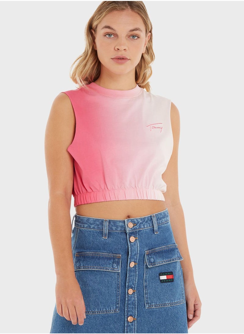 TOMMY JEANS - Crew Neck Color Block Logo Tank - Image 1