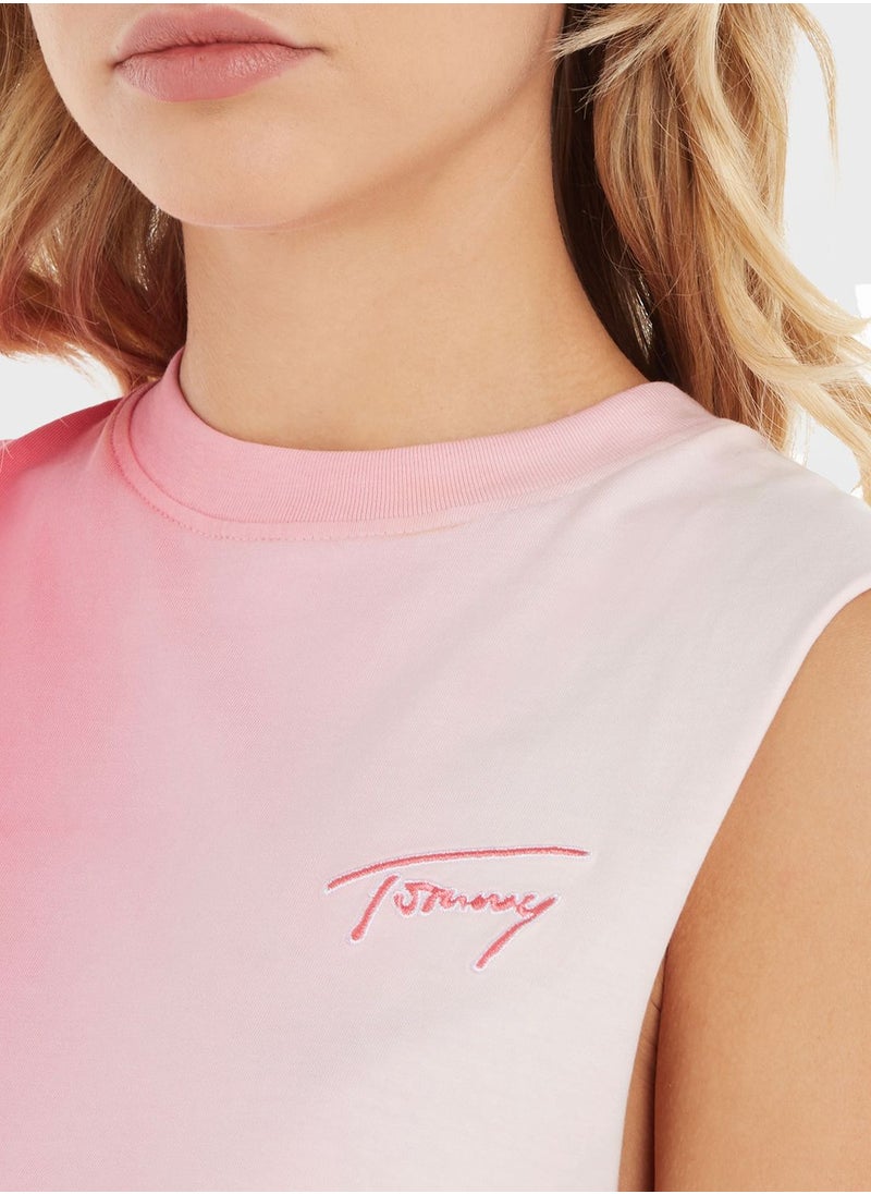 TOMMY JEANS - Crew Neck Color Block Logo Tank - Image 1