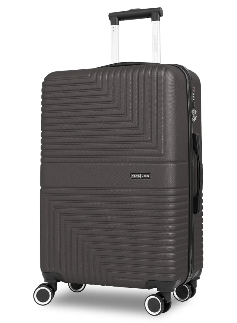 PARAJOHN Strato Lightweight ABS Hard Side 8 Spinner Wheels Luggage checked-in Trolley Bag with Lock 28 inch - Dark Grey