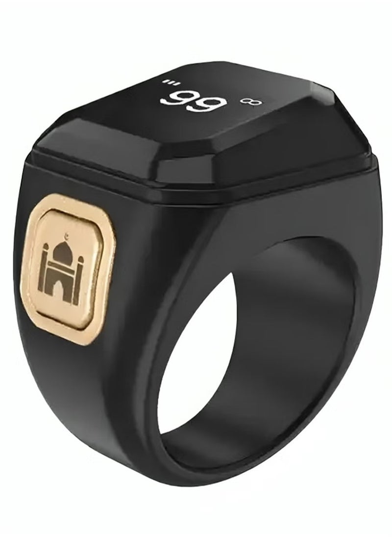 BSTWSH Smart Tasbeeh Ring - Metal Edition, 20mm, Black Color  - Image 1