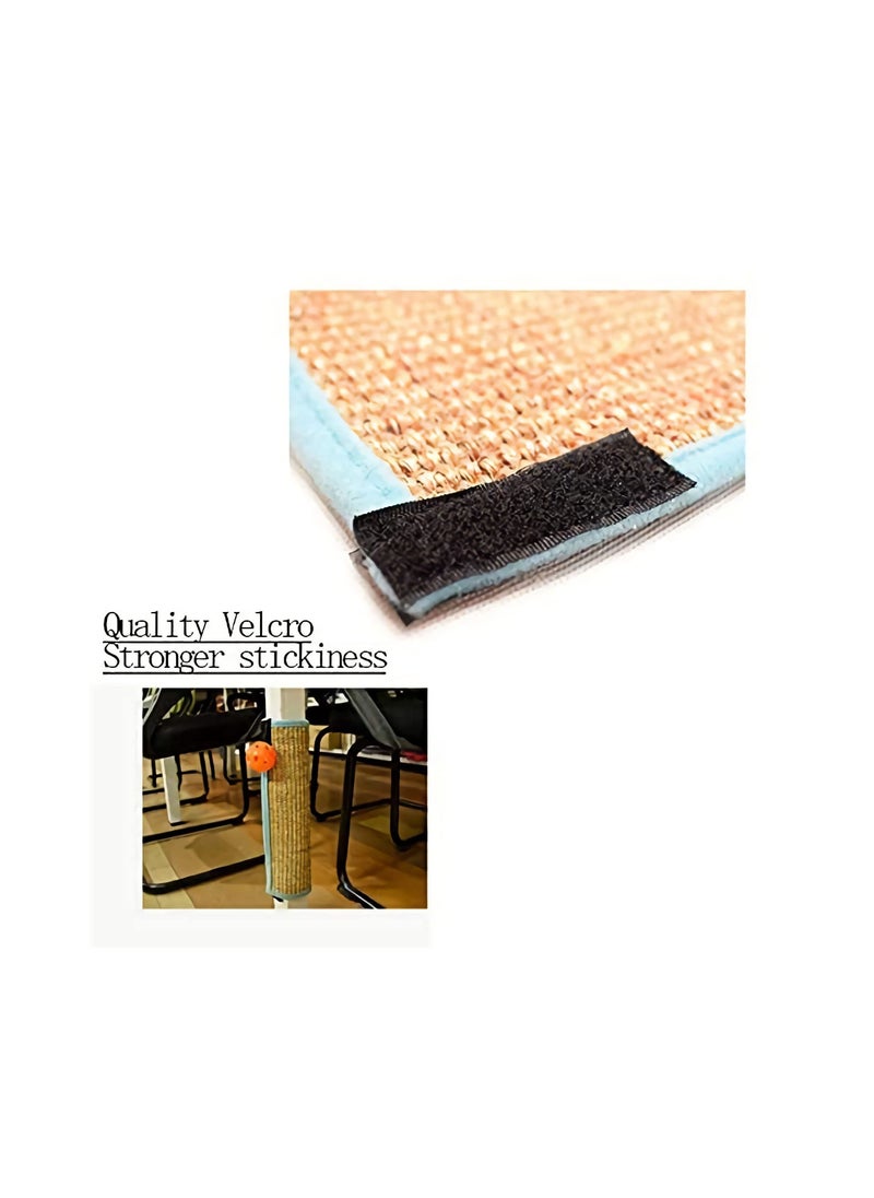 SYOSI - Cat Scratching Post, Natural Sisal Cat Scratch Post Wrapped  Around The Legs of Tables and Chairs, with Interactive Ball Toys - Image 1
