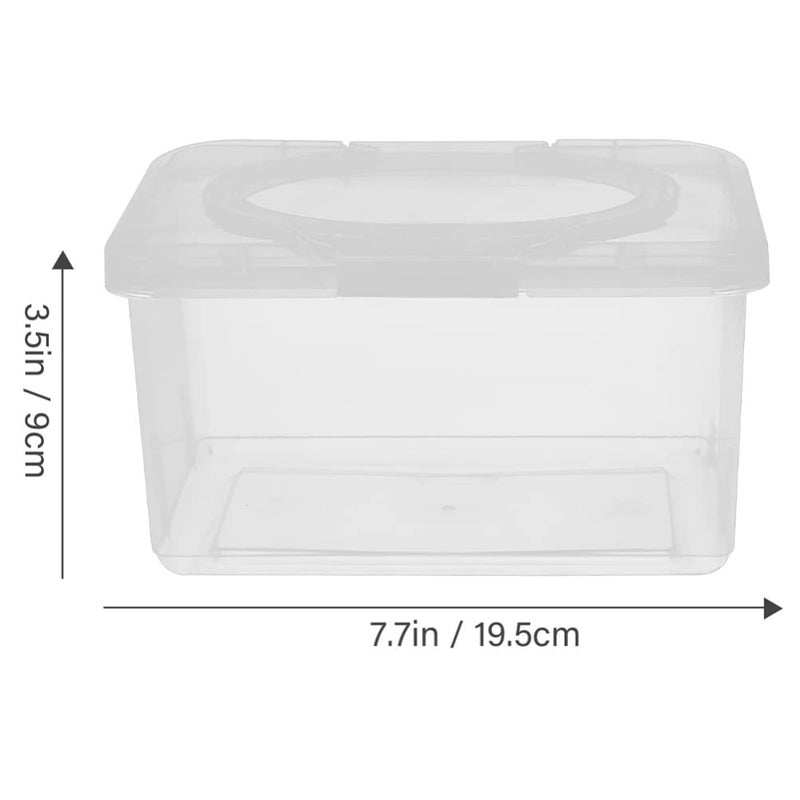 SUPVOX Flushable Wipes Dispenser 2pcs Clear Plastic Baby Wipes Dispenser Portable Refillable Tissue Box On The Go Wipes Dispenser Baby Wipes Holder for Outdoor Travel Wipe Warmer - Image 3
