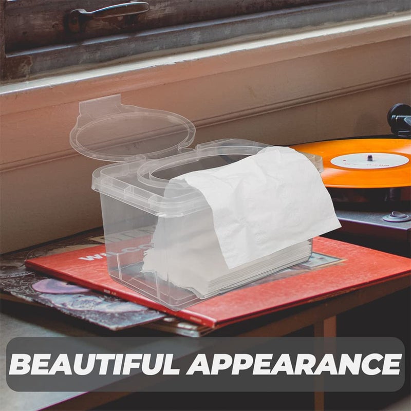 SUPVOX Flushable Wipes Dispenser 2pcs Clear Plastic Baby Wipes Dispenser Portable Refillable Tissue Box On The Go Wipes Dispenser Baby Wipes Holder for Outdoor Travel Wipe Warmer - Image 5