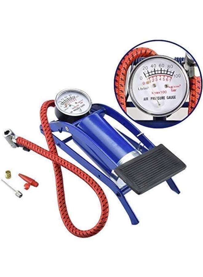 Generic ZAYNE High Pressure Foot Pump, Bike Motorbike Inflation Pump with Pressure Gauge  - Image 1