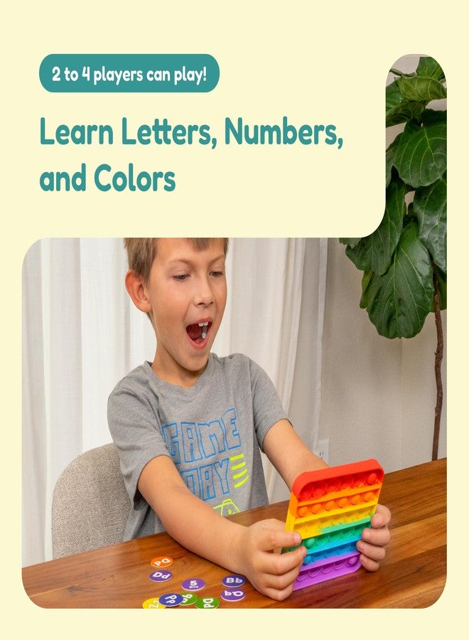 The Fidget Game ABC Bingo, Games for Kids - Six Educational Alphabet Bingo Popping Mats for Preschool, Toddlers, Kindergarten - Learning Activities for 2-6 Players 3+ Years - Image 5