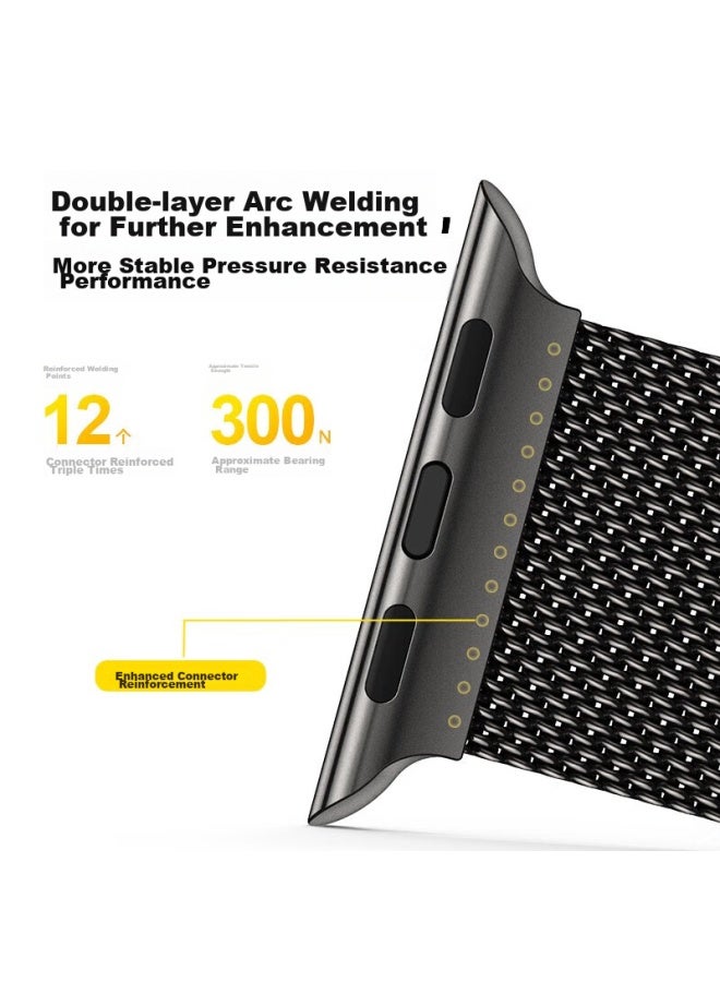 WITGOER Witgoer Watch Strap [german Quality], Compatible With Apple Watch, Milanese Loop For Iwatch/s9/8/7ultra2, Steel Band With Magnetic Clasp, Stainless Steel For Men And Women, Se Model - Image 4