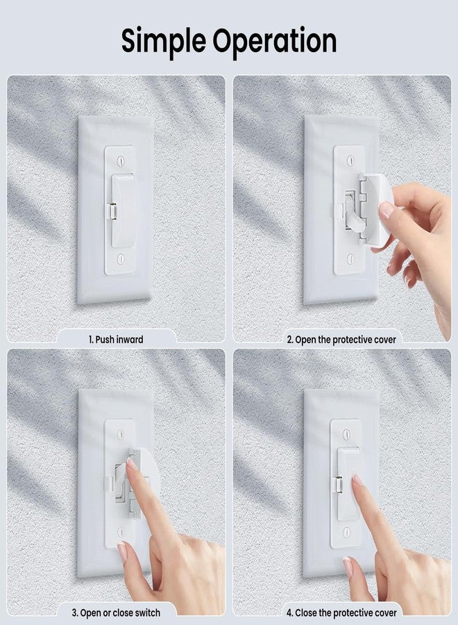 Roxiuc Switch Cover-Light Switch Cover-Light Switch Cover Guard-Light Switch Guard-Light Switch Cover Child Proof-Child Proof Light Switch Cover (White,2pc) - Image 2
