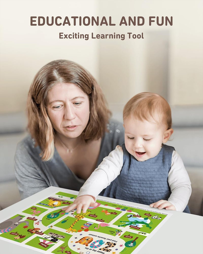 Babebay Disposable Stick-on Placemats 40 Pack for Baby & Kids & Toddler, Sticky Placemats Restaurant Table Mats 12" x 18" (Happy Zoo) - Image 5