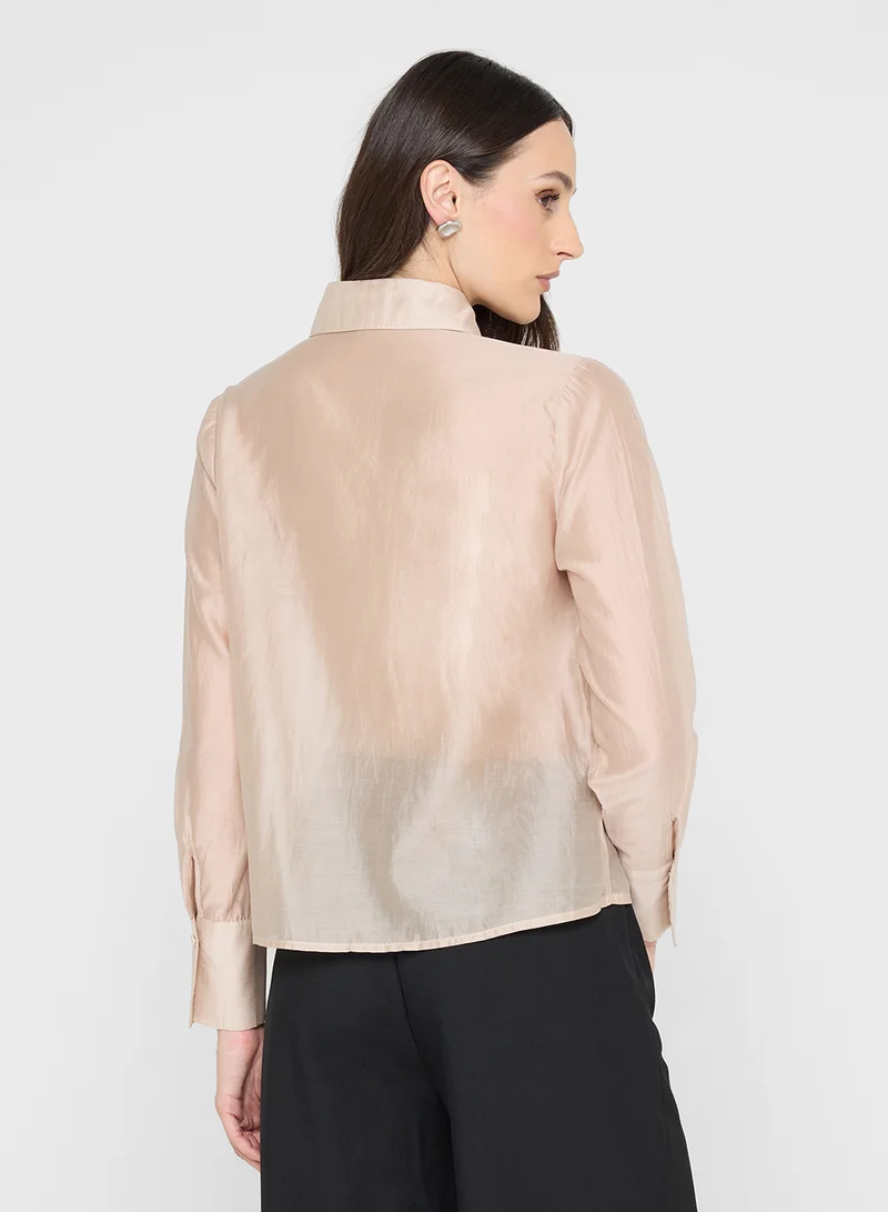 ايلا Emrboidered Button Down Shirt