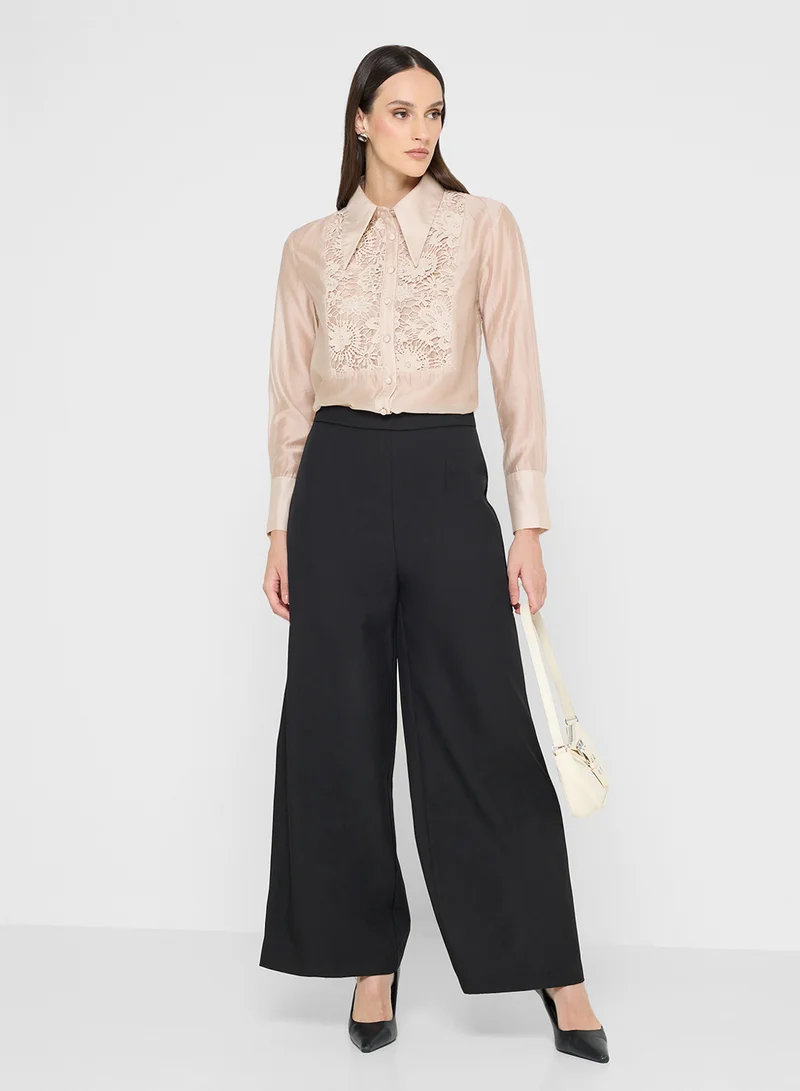 ELLA Emrboidered Button Down Shirt