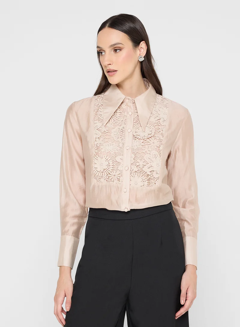ايلا Emrboidered Button Down Shirt