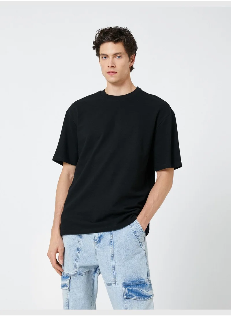 KOTON Basic Oversized T-Shirt Crew Neck Short Sleeve