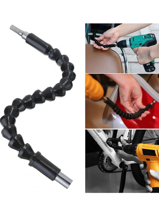 295mm Flexible Shaft Extension Screwdriver Electronic Drill Bit Holder Link Rod Black 20*10*20cm - Image 4