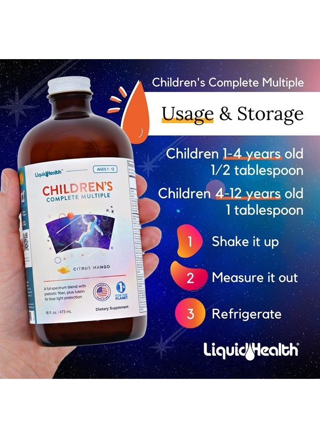 LIQUIDHEALTH 16 Oz Kids Liquid Multivitamin Complete Multiple for Children, Toddlers - Essential Vitamins & Minerals Supplement, Immune Support, Gluten Free, Non GMO, Prebiotic Fiber  - Image 4