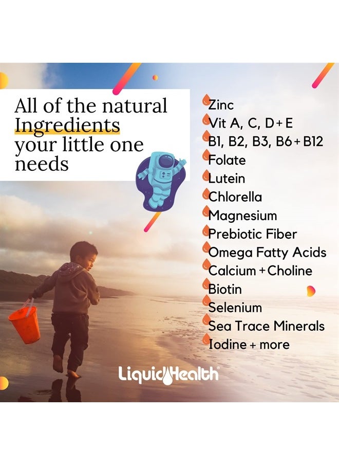 LIQUIDHEALTH 16 Oz Kids Liquid Multivitamin Complete Multiple for Children, Toddlers - Essential Vitamins & Minerals Supplement, Immune Support, Gluten Free, Non GMO, Prebiotic Fiber  - Image 2