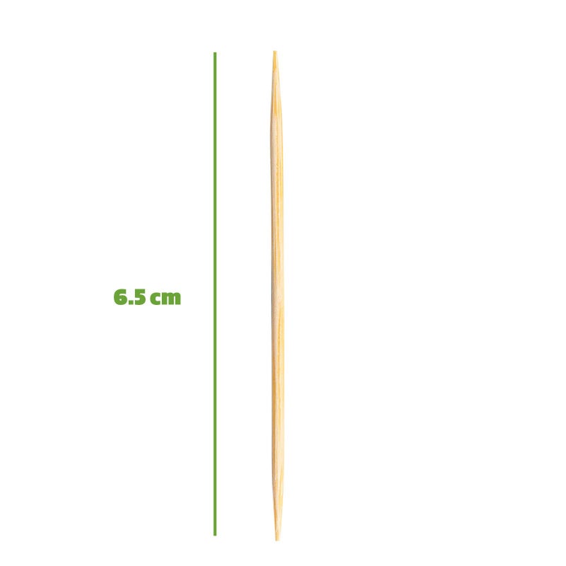 Gusto Comfy Package [1500 Count] Bamboo Toothpicks Wood, Round Double-Pointed Tooth Picks Wooden - Toothpicks for Appetizers, Fruits and Teeth Cleaning - Image 2