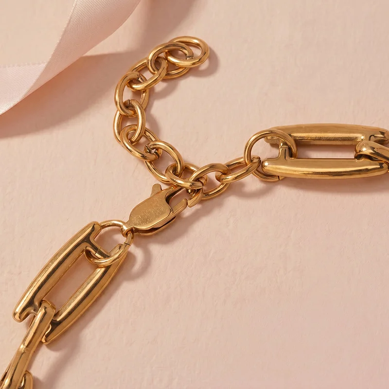 Palmonas  18K Gold Tone Plated Bold Core Link Chain For Women - Waterproof & Anti-Tarnish for Women | Best Price UAE
