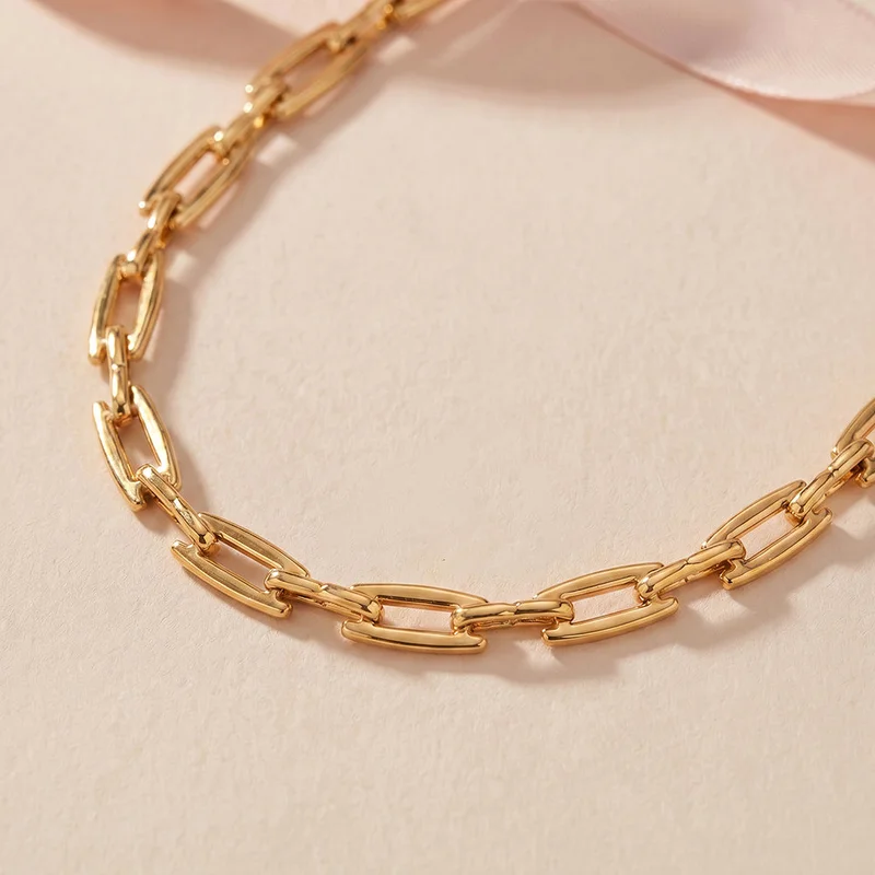 Palmonas  18K Gold Tone Plated Bold Core Link Chain For Women - Waterproof & Anti-Tarnish for Women | Best Price UAE