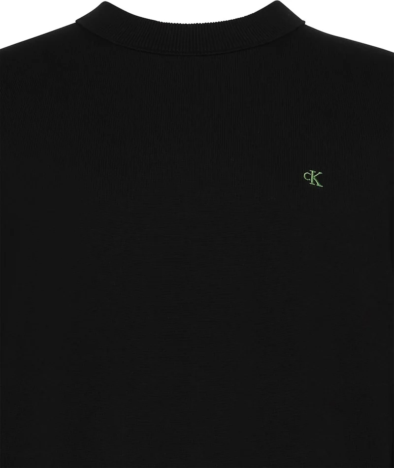 Calvin Klein Jeans Black Relaxed Cotton Monogram Jumper for Men | Best Price UAE