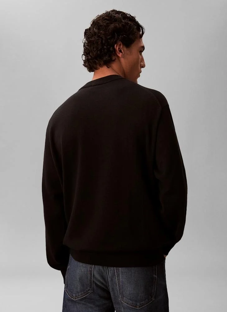 Calvin Klein Jeans Relaxed Cotton Monogram Jumper