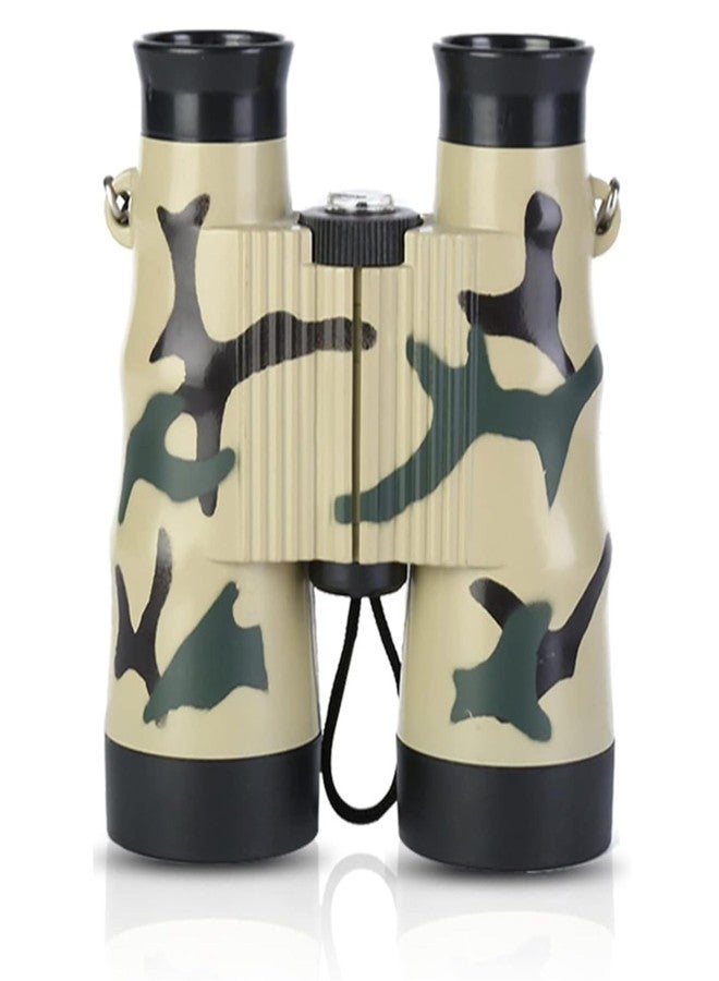 MALLEXO Army Style Binocular Toy for Kids | with Compass & Neck String Bird Watching Shockproof, Lightweight Indoor Outdoor Telescope Toys for Boys and Girls Birthday Gift Educational Learning Item - Image 1