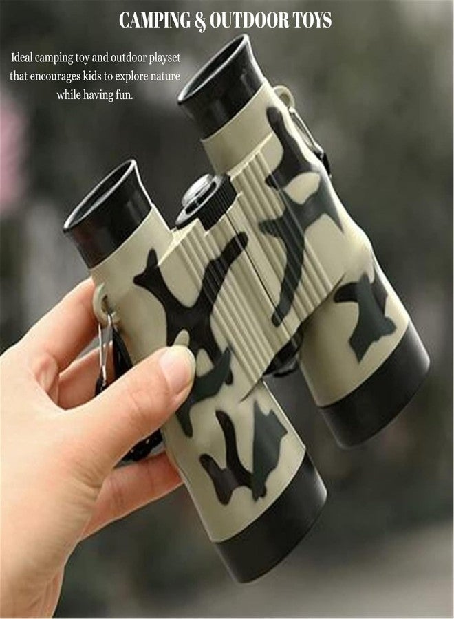 MALLEXO Army Style Binocular Toy for Kids | with Compass & Neck String Bird Watching Shockproof, Lightweight Indoor Outdoor Telescope Toys for Boys and Girls Birthday Gift Educational Learning Item - Image 4