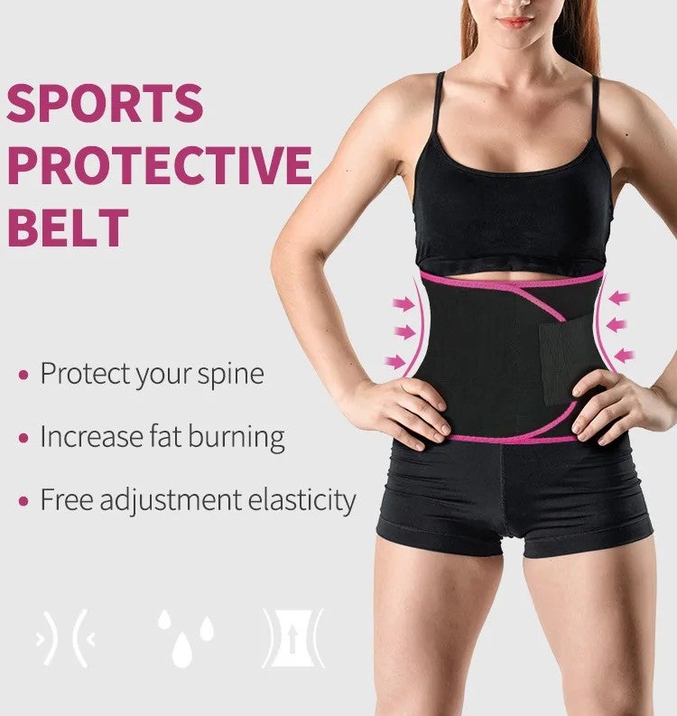 Bluejw Neoprene Waist Trainer for Women - Latex Sauna Waist Trimmer Belt - Sweat Waist Shaper for Workout & Support - Image 3