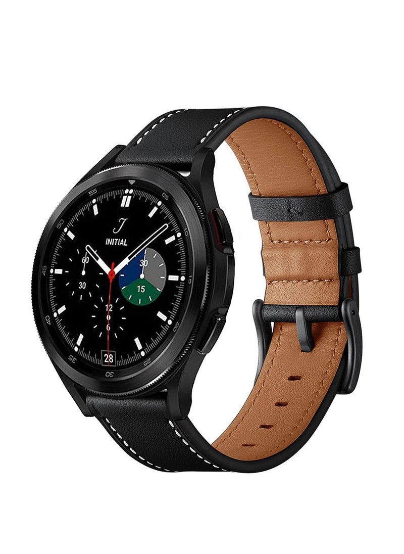 Leather Bands Compatible with Samsung Galaxy Watch 5 pro Band 45mm Galaxy Watch 5 Band 40mm 44mm Galaxy Watch 4 Band - Image 1