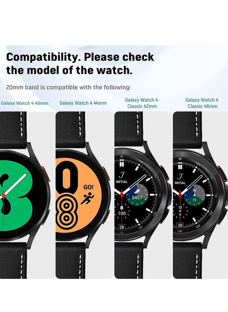 Leather Bands Compatible with Samsung Galaxy Watch 5 pro Band 45mm Galaxy Watch 5 Band 40mm 44mm Galaxy Watch 4 Band - Image 4
