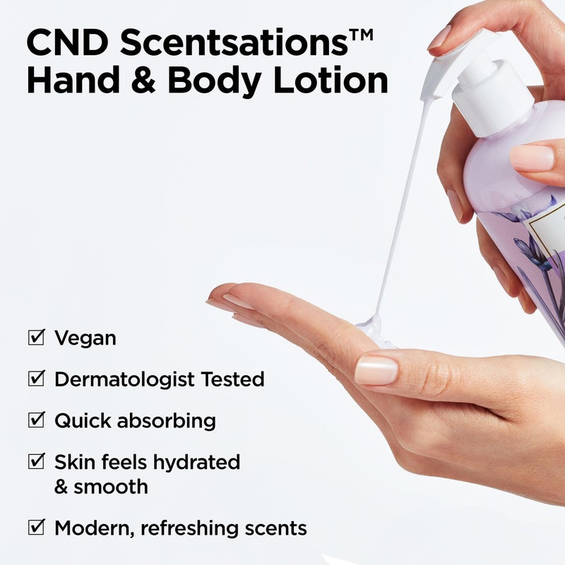 CND Scentsations Hand & Body Lotion, Deep Moisturizing and Hydrating Formula for Dry Damaged Skin, Dermatologically Tested, Black Cherry & Nutmeg, 8.3 fl. oz - Image 2
