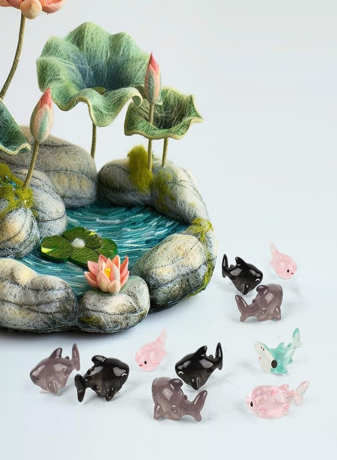 Luckforest Miniature Artificial Shark, 16 Pcs 4 Styles Resin Mini Sharks Ocean Animal Theme for Dollhouse Decor DIY Crafts Micro Landscape Aquarium - Image 5