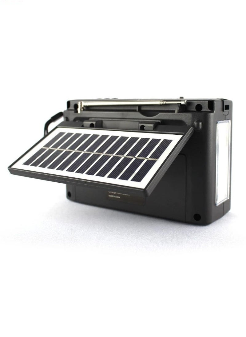 HuHa - ORIGINAL KTF-1652 SOLAR SPEAKER 3-BAND AM/FM RADIO WITH BLUETOOTH, USB/TF Slot/Flashlight - Image 1