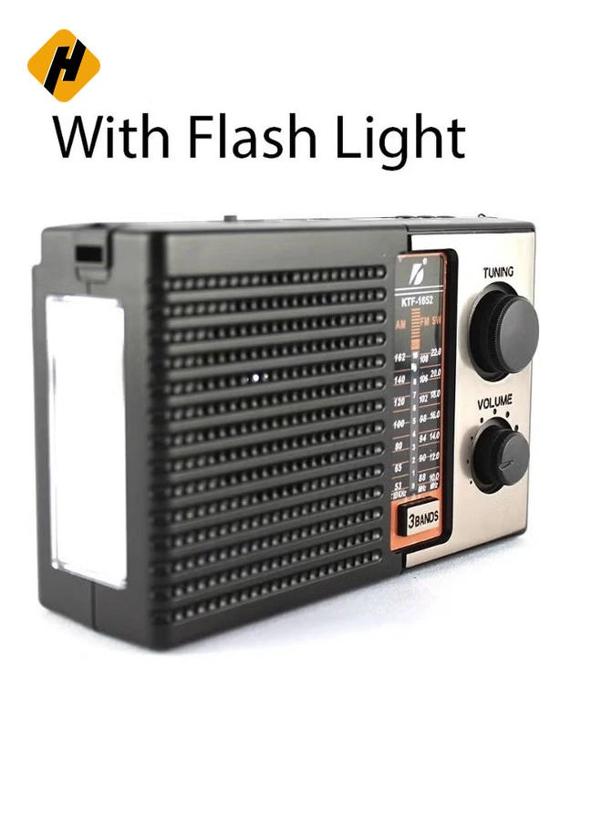 HuHa - ORIGINAL KTF-1652 SOLAR SPEAKER 3-BAND AM/FM RADIO WITH BLUETOOTH, USB/TF Slot/Flashlight - Image 1