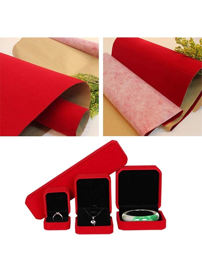 Generic 10PCS Self Adhesive Felt DIY Self Adhesive Fabric for Art & Crafts Peel and Stick Felt for Drawer Jewelry Box Felt Liner A4 Size 8.3 x 11.8 Inch Red  - Image 5