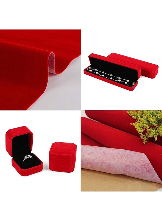 Generic 10PCS Self Adhesive Felt DIY Self Adhesive Fabric for Art & Crafts Peel and Stick Felt for Drawer Jewelry Box Felt Liner A4 Size 8.3 x 11.8 Inch Red  - Image 4