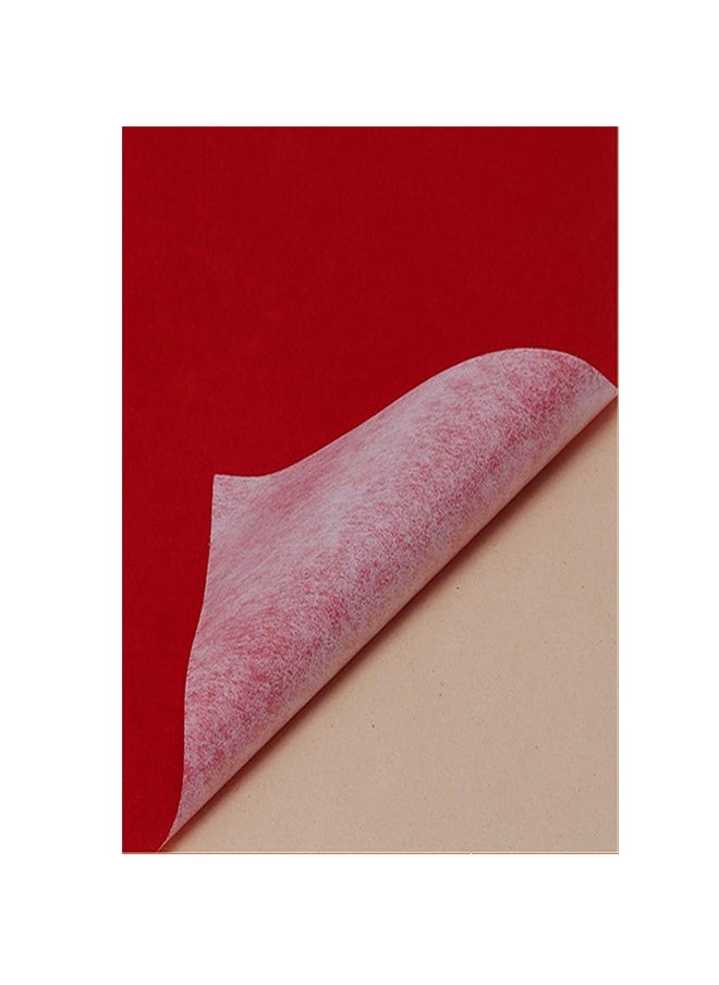 Generic 10PCS Self Adhesive Felt DIY Self Adhesive Fabric for Art & Crafts Peel and Stick Felt for Drawer Jewelry Box Felt Liner A4 Size 8.3 x 11.8 Inch Red  - Image 3