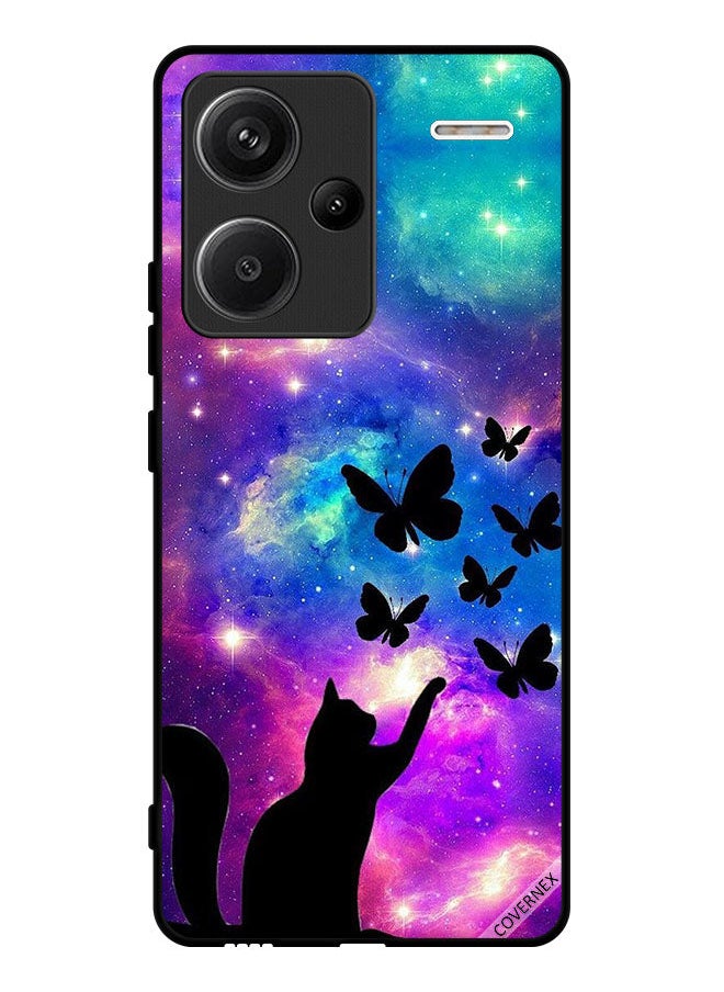 Covernex Protective Case Cover For Xiaomi Redmi Note 13 Pro Plus Cat & Butterflies  - Image 1