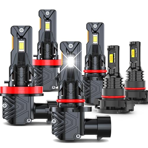 ANDWOGB Lights Compatible for Chevy Suburban Tahoe Light Fog Bulbs for Off road Use, Years: 2007 2008 2009 2010 2011 2012 2013 2014, 48000 Lumens 800% Brightness, Pack of 6 - Image 1
