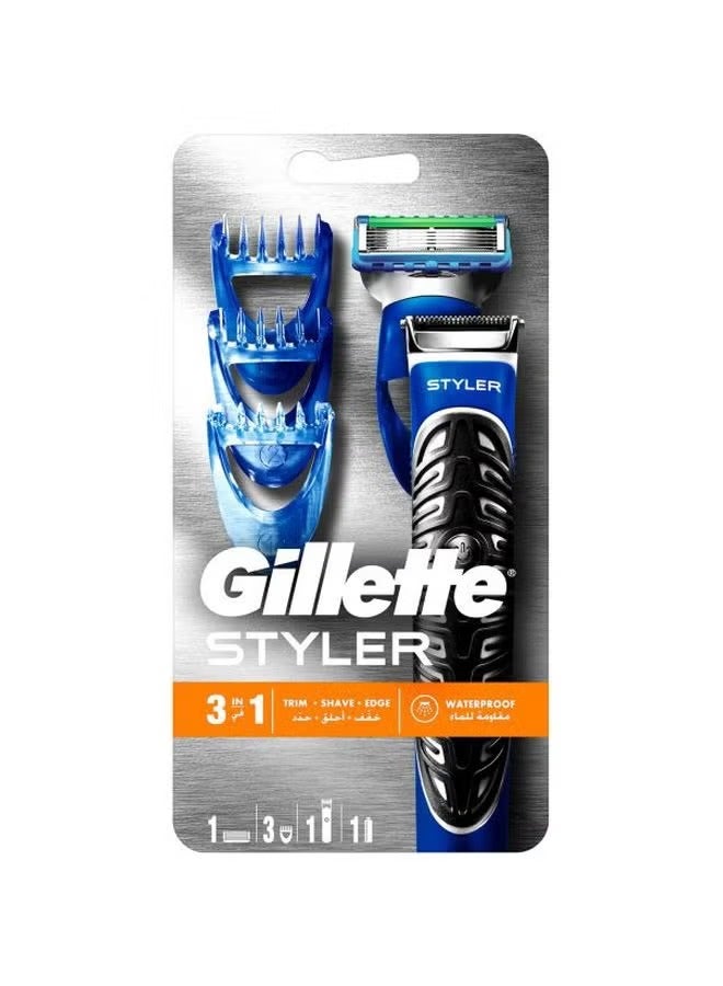 Gillette 3-In-1 Styler ProGlide Razor Blue/Black/Silver