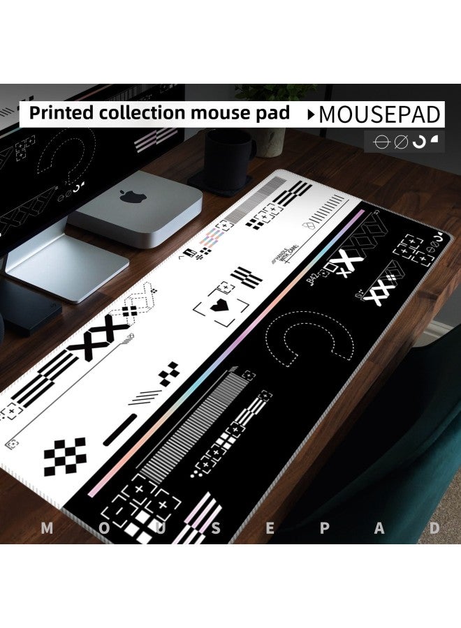 Printing Set Csgo Mouse Pad Oversized E-sports Game Dedicated Desktop Pad Thin Surface Lock Edge Covered Thickened Keyboard Pad-Color:400*800*2-Pattern:Wild Lotus  - Image 2