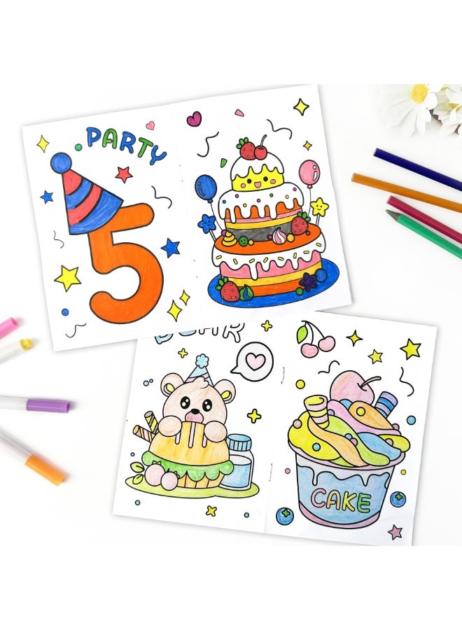 وينر لطيف وعصري: كتب تلوين للكبار والصغار، جريئة وبسيطة، بتصميمات بسيطة وأنيقة، مثالية للاسترخاء، تتميز بأشياء لطيفة كتاب تلوين للأطفال غلاف ورقي (12 ورقة) - Image 5