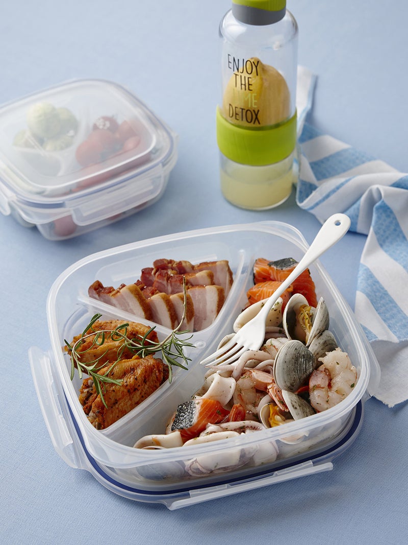 LocknLock LOCK & LOCK SPECIAL 3 Divided Lunch box Container (Small) - Image 2