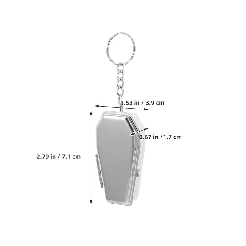 Coffin Shape Portable Metal Ashtray 2 Pack Vintage Gothic Decor For Car Home - Image 3